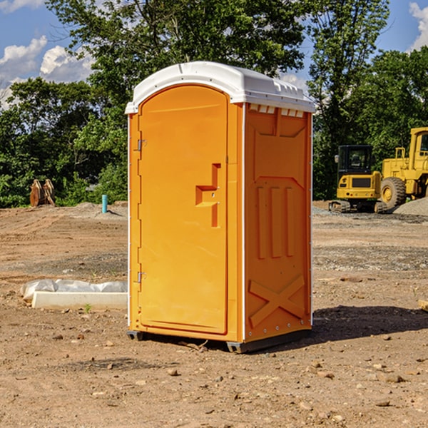 how often are the porta potties cleaned and serviced during a rental period in Reliance